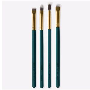 NEW Luxie Beauty Green Enchanted Eye Brush Set + Pouch